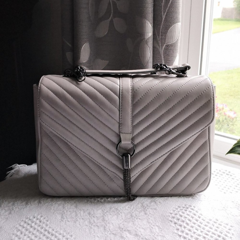 Brand New Borse In Pelle‎ Genuine Leather Fashion Bag Light Grey
